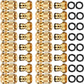 Therwen 16 Sets Garden Water Hose Quick Connector 3/4'', Brass Color by Therwen