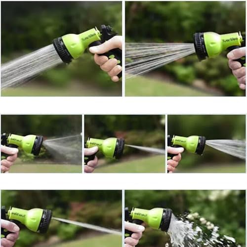 Portable 1/2 Inch Garden Hose Reel Cart With PVC Hose, ABS & Metal Frame, Adjustable Spray Nozzle For Lawn & Car Wash(Yellow,5m) - Image 2