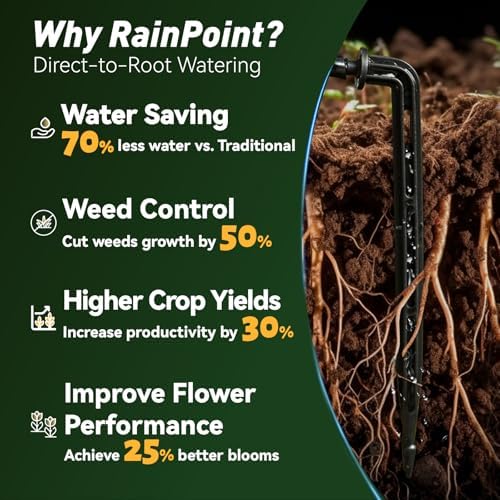 RAINPOINT Easy-Setup Solar,Rechargeable,USB-C Powered Automatic Drip Irrigation Kit System for Garden Outdoor/Indoor,Plant Waterer Device Balcony Patio Grow Tent Greenhouse Indoor Water 10-20 Plants - Image 3
