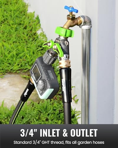 RAINPOINT Garden Hose Splitter 2 Way Heavy Duty & Garden Hose 10ft, 5/8", Male to Female - Image 6
