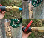 STYDDI 3/4-inch Full Flow Super Heavy Duty Hose Quick Connect Fittings, Lead-free Brass Full Port Garden Hose Quick Connector Coupler, 3/4” GHT High-Volume Hose Quick Release Adapter Set, 2 Set - Image 6