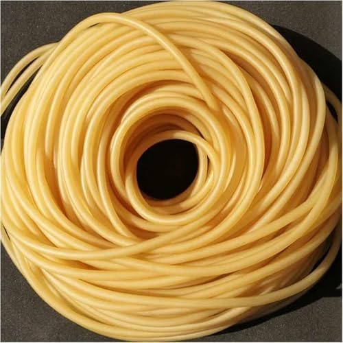 Nature Latex Rubber Hoses, ID 1.6~12mm Beige Elastic Tube Bands Yellow Slingshot Catapult 1/10/30M(30M,ID 5mm x OD 7mm) - Image 7