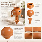 Terracotta Plant Watering Stakes, Automatic Self Watering Device for Potted Plants, Ceramic Plant Irrigation Spikes, Slow Release Watering System for Indoor Outdoor Garden - Image 6