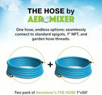Aeromixer THE HOSE 1 Inch Garden Hose 50 Ft - 2 Pack with Adapter Set - Image 2