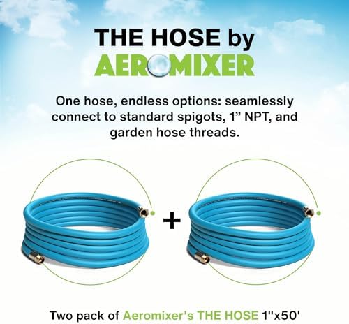Aeromixer THE HOSE 1 Inch Garden Hose 50 Ft - 2 Pack with Adapter Set - Image 2