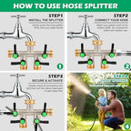 Love Is War 4 Way Hose Splitter Garden Outdoor Water Spigot Splitter - Image 4