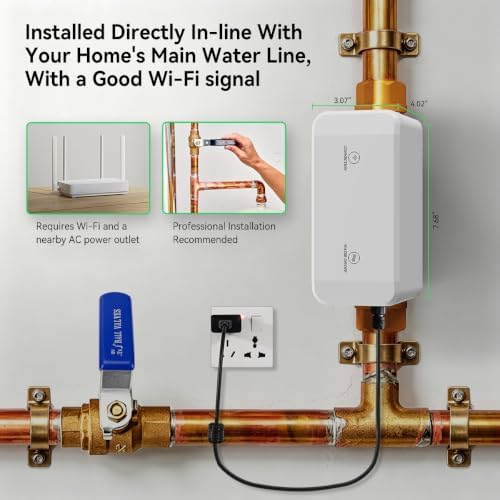 Ai Smart Water Valve, Automatic Water Leak Detector & Shutoff, 3/4" - Image 6