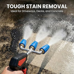 Sakerplus Dual Triple Turbo Nozzle Pressure Washer,1/4 Inch Quick Connect Rotating Power Washer Nozzle, Stainless Steel and Brass, Max 4000 PSI for Driveways Patios Decks (Triple Turbo Nozzle) - Image 5