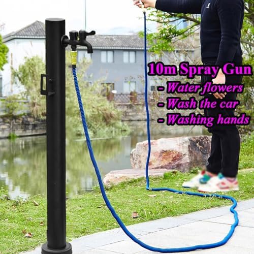 Freestanding Stainless Steel Outdoor Garden Faucet Post - Vertical Water Column Hose Holder Stand, Antifreeze Floor Mounted Fountain Dispenser (A Style) - Image 6