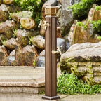 Outdoor Water Fountain Water Column with Faucet，freestanding Garden Hose Holder with Full Copper Faucet，Yard Hydrant Water Feature Fountain Water Dispenser ，for Garden Irrigation and Watering by Unknown