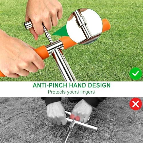 Soil Sample Probe, 20 Inch Soil Probe Rod, Ground Probe Rod, My Soil Test Kit, Stainless Steel Soil Sampler Tool with Ejector and Foot Pedal for Lawn Plant Garden Farm Soil Testing - Image 4
