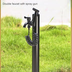 Floor Mounted Faucet Outdoor Water Pipe Vertical Fountain Irrigation Column,Large Stainless Steel Garden Water Column - Freestanding Outdoor Faucet with Antifreeze Design for Efficient Irrig - Image 3