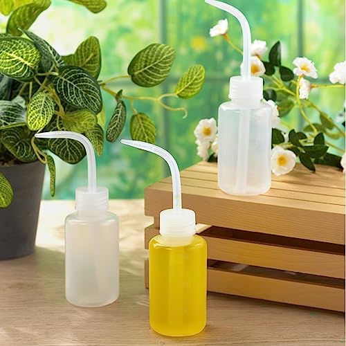 Maxdot 24 Pcs 5 oz Plastic Squeeze Bottles Bulk Transparent White Plant Watering Bottles with Narrow Mouth Scale Labels Tattoo for Safety Rinse Watering Tools, Plant Irrigation - Image 5