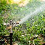 Impact Sprinkler Head Brass Pulsating Sprinkler Lawns Garden Adjustable 360 Degrees Watering Heavy Duty Sprinkler Head with Nozzles for Yard and Grass Irrigation (5 Pieces) - Image 6