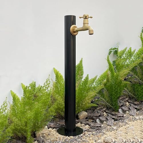 Outdoor Stainless Steel Vertical Garden Faucet StandFreestanding Hose Holder Weatherproof FloorMounted Water Column Stylish Outdoor Water Tap & Fountain Feature (Color: E) by Unknown