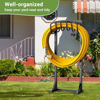 Pattiumo Garden Hose Holder Stand, Heavy Duty Freestanding Metal Hose Holder with 4 Spikes, Hose Reel Alternative Holds up to 150 ft for Yard Lawn Garden Patio - Image 3