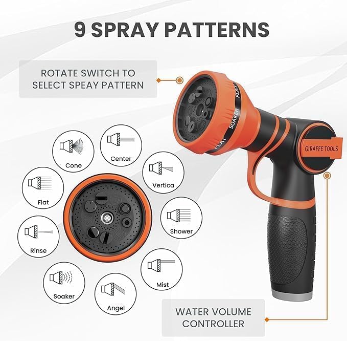 Giraffe Tools Non-Expandable Garden Hose 100FT Lightweight Hoses - Image 5