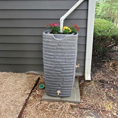 Good Ideas Impressions Riverwalk Rain Water Collection Barrel, 2 Pack - Image 4