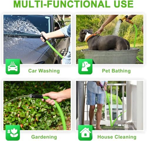 Heavy Duty Garden Hose 5/8 Inch x 200ft - Kink Resistant Lightweight Hybrid Hose, Leak Proof Rustproof Water Hose for Outdoor Watering - Image 7