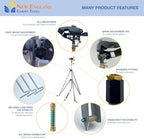 Heavy Duty Tripod Sprinkler 300003, Long Range Sprinkler with 100 FT Reach, 6 Feet Adjustable Tripod Height, 360° Range Control, for Farm, Lawn, Field, Orchard Irrigation by New England Garden Tools - Image 6