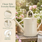 1 Gallon Metal Watering Can for Indoor Outdoor Plants, Warm White - Image 7