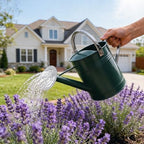 Metal Watering Can for Outdoor Plants, 1.7 Gallon Dark Green Garden Watering Can for Flower, Houseplants, Galvanized Finish - Image 7