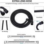 G-Promise High Pressure 6 Mode Hand Held Shower Head with Extra Long Hose - Image 4