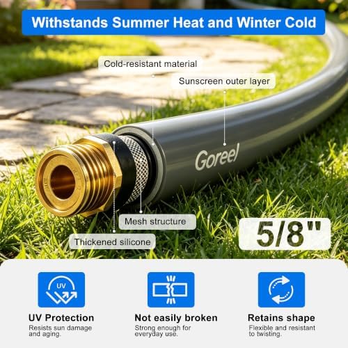 Retractable Garden Hose Reel 5/8 in x 65 ft Automatic Water Hose Reel - Image 4