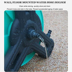 Garden Mobile Hose Reel with Water Pipe, Wall/Floor Mounted Water Hose Holder with Crank Handle, Portable Hose Storage Stand Water Pipe Rack, for Outside Gardening Car Cleaning Watering - Image 5