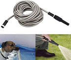 Stainless Steel Hose,Lightweight Metal Garden Flexible Water Hose,Shower Hose 25/50/75/100 FT (100) - Image 7