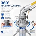 Heavy-Duty All-Metal Rain Gun Sprinkler with Six Interchangeable Nozzles Model 50 - Image 5