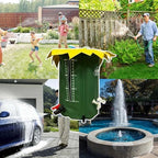 Portable Water Storage Tank, Portable Foldable Rainwater Collection System with Spigot Water Storage Container & Top Mesh, Portable Rain Barrels to Collect Rainwater from Gutter for Garden Lawn(100 Ga - Image 7