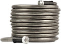 Stainless Steel Garden Hose 100 ft Outdoor Heavy Duty Flexible Metal Water Hose, Non Kink, Leak Proof, Tear and Puncture Resistant, Rust and Corrosion Free, 1/2” Diameter by Kings County Tools by KingsCountyTools