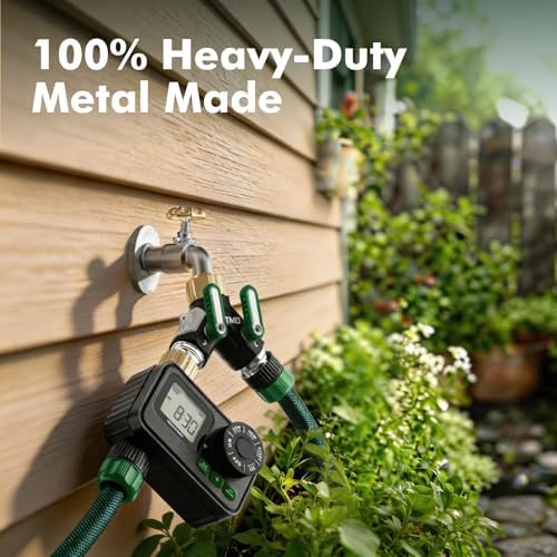 RESTMO 2 Way Garden Hose Splitter Heavy Duty Full Metal Body, 2Pack - Image 6