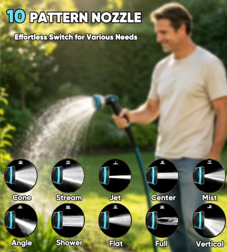 Garden Retractable Hose Reel, 1/2 Inch x 110 ft Wall Mounted Hose Reel - Image 3