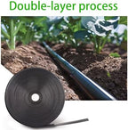 Drip Irrigation Dripline Tubing, Saving 80% Water, No Extra Drippers Needed for Raised Bed Garden Rows Flower Beds black 2 inch 100m 7 holes - Image 3
