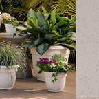 Bloem Ariana 16" Plastic Self-Watering Planter, Vanilla Bean, 2-Pack - Image 2