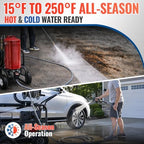 YAMATIC 3/8" Pressure Washer Hose 50 FT with Stainless Steel Quick Connect - Image 6