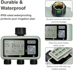 Watering Timer 3 Zone, Sprinkler Timer, Programmable Garden Outdoor Hose Faucet Timer with Rain Delay, Auto & Manual Watering System,Water Hose Irrigation Timers 3 Outlet for Garden Lawn - Image 7