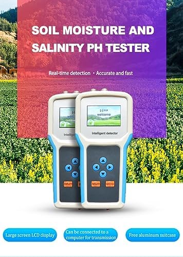 Soil Moisture Meter, 3-in-1 Soil Moisture Tester for Temperature, Moisture and Salinity - Handheld Soil Analyzer, Portable Farmland Sensor Kit for Agriculture, Horticulture & Landscaping - Image 3