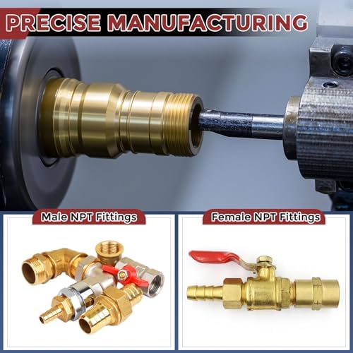 6pcs Brass Hose Barb Fittings 1" Hose Barb to 3/4" NPT Male - Image 6