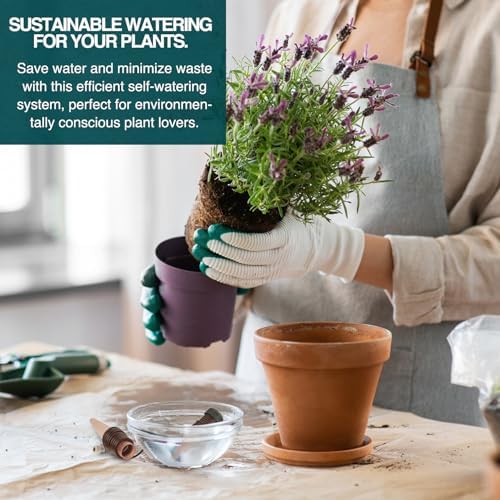 Blumat Classic Self-Watering Stakes - Prevents Overwatering and Underwatering for Healthy Growth While You are Away - Ideal for Indoor Plant Watering, 14 Pack, w/o Adapter - Image 3