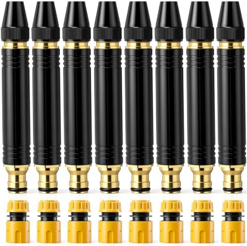 8 Pcs High Pressure Hose Nozzle, Aluminum Garden Hose Nozzles by Unknown