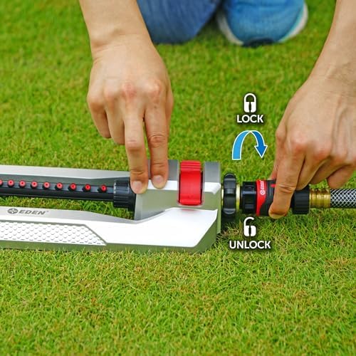Eden 94110 Metal Oscillating Sprinkler and Melnor 65131AMZ Mini Oscillator Sprinkler Bundle for Lawn & Garden - Image 4