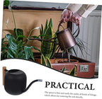 Long Spout Metal Watering Can with Wooden Handle Ergonomic Design for Indoor Plants Flowers Succulents Sturdy Precise Watering Tool for - Image 7