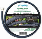 Atlantic Short Soaker Hose 15 FT x1/2" Garden Soaker Hose, Water Seeper Hoses for Foundation Watering, Garden Beds, Garden, Lawn and Plants-Solid Brass Connectors by Atlantic