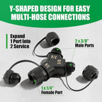 Super Stars Rapid-Y HVAC Hose Fitting, 2 x 3/8" Male to 1/4" Female - Image 3