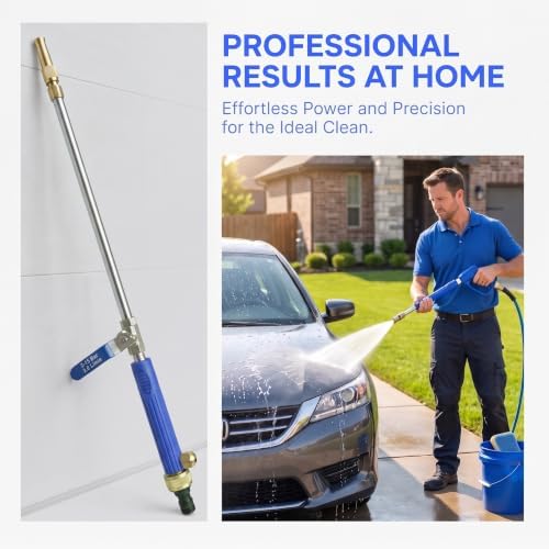 2-in-1 High Pressure Washer Wand, Garden Hose Jet Nozzle with Connectors - Image 2