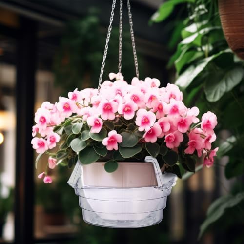 15 Pcs 8 Inch Hanging Plant Water Catcher, Clear Plastics Hanging Basket Drip Pans, Hangings Plant Saucer Drip Pan for Hangings Basket Indoor & Outdoor Use - Image 6