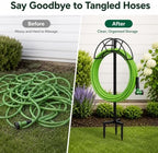 Outdoor Garden Hose Rack, In-Ground Hose Holder Stand - Image 5